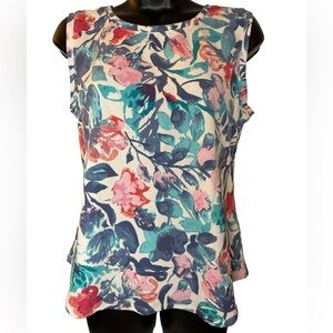 Floral Sleeveless Top - Multicolor